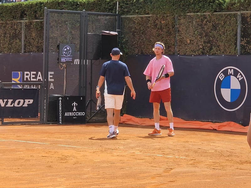 Andrey Rublev - Practice sessions and match at Internazionali di Tennis Roma (Foro Italico)