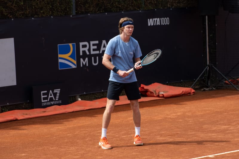 Andrey Rublev - Practice sessions and match at Internazionali di Tennis Roma (Foro Italico)
