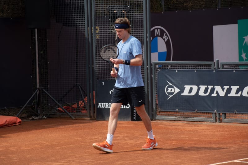 Andrey Rublev - Practice sessions and match at Internazionali di Tennis Roma (Foro Italico)