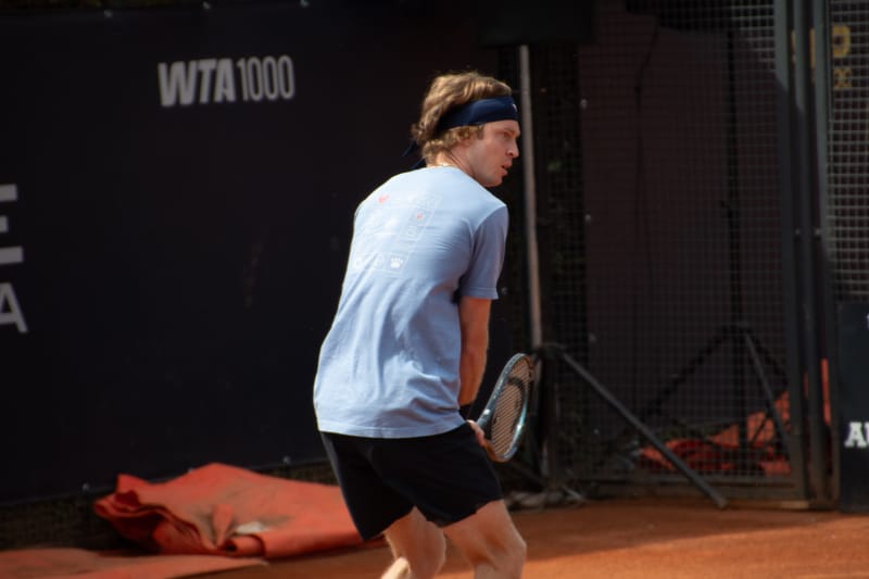 Andrey Rublev - Practice sessions and match at Internazionali di Tennis Roma (Foro Italico)