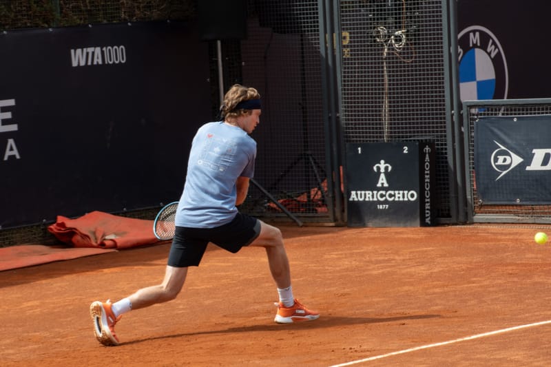 Andrey Rublev - Practice sessions and match at Internazionali di Tennis Roma (Foro Italico)