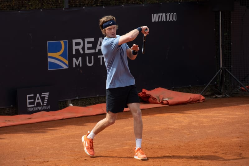Andrey Rublev - Practice sessions and match at Internazionali di Tennis Roma (Foro Italico)