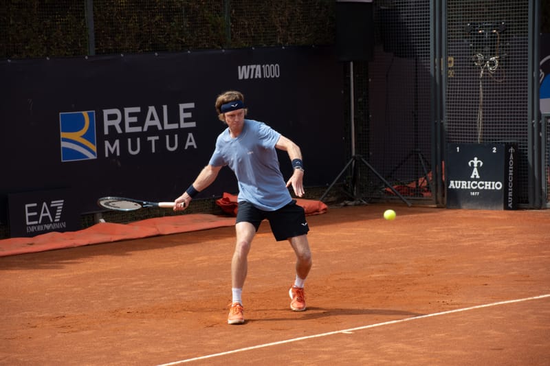 Andrey Rublev - Practice sessions and match at Internazionali di Tennis Roma (Foro Italico)