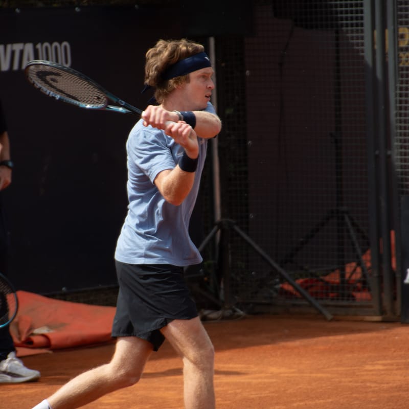 Andrey Rublev - Practice sessions and match at Internazionali di Tennis Roma (Foro Italico)
