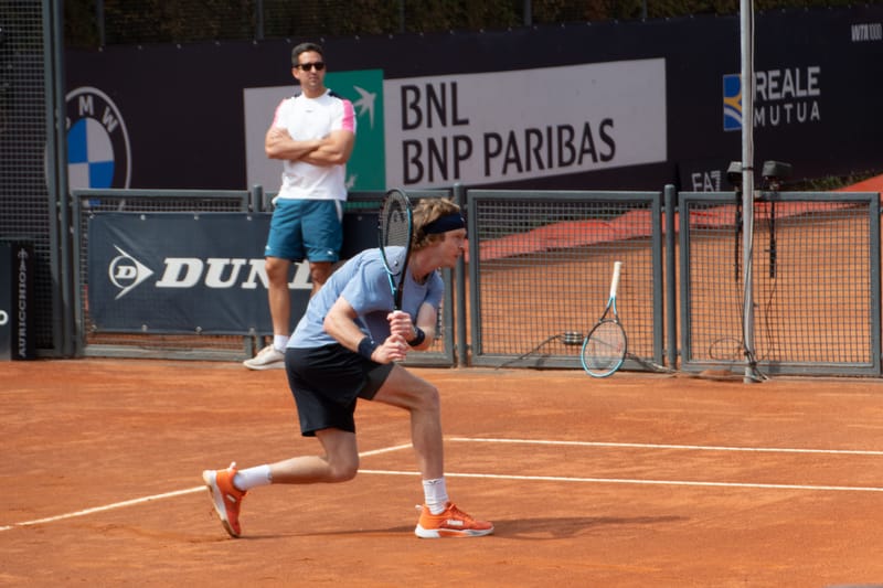 Andrey Rublev - Practice sessions and match at Internazionali di Tennis Roma (Foro Italico)