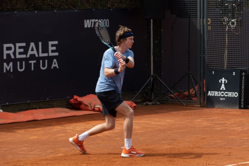 Andrey Rublev - Practice sessions and match at Internazionali di Tennis Roma (Foro Italico)