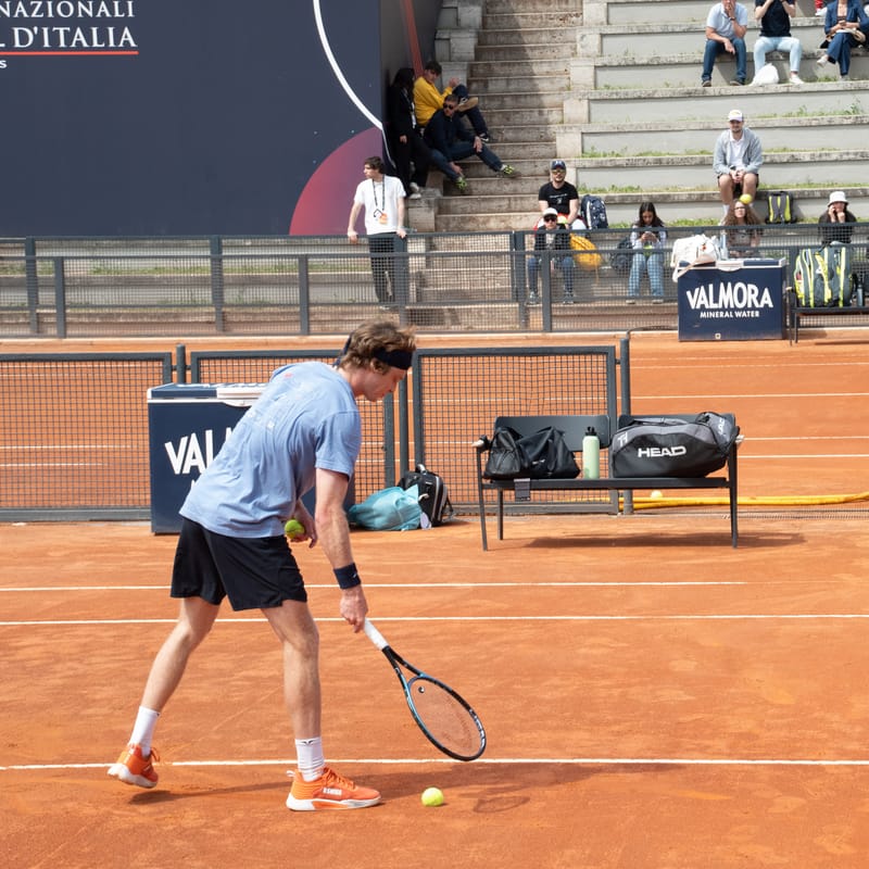 Andrey Rublev - Practice sessions and match at Internazionali di Tennis Roma (Foro Italico)