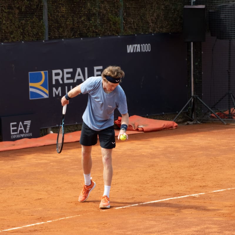 Andrey Rublev - Practice sessions and match at Internazionali di Tennis Roma (Foro Italico)
