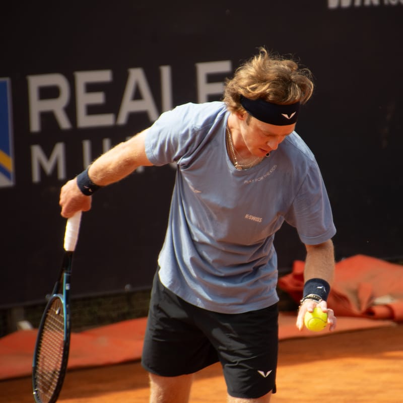 Andrey Rublev - Practice sessions and match at Internazionali di Tennis Roma (Foro Italico)