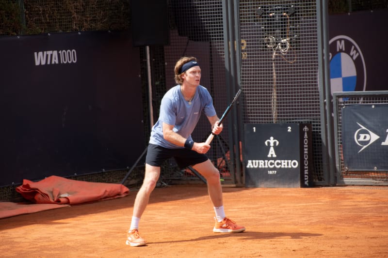 Andrey Rublev - Practice sessions and match at Internazionali di Tennis Roma (Foro Italico)