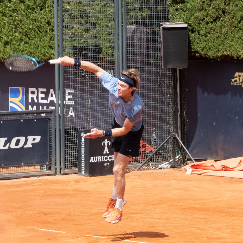 Andrey Rublev - Practice sessions and match at Internazionali di Tennis Roma (Foro Italico)