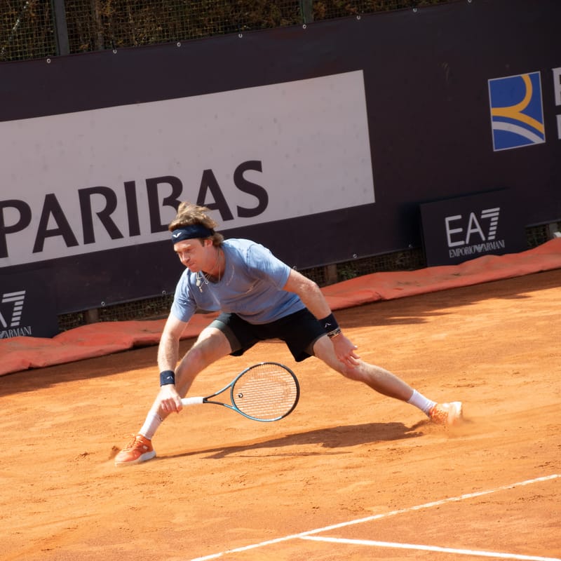 Andrey Rublev - Practice sessions and match at Internazionali di Tennis Roma (Foro Italico)