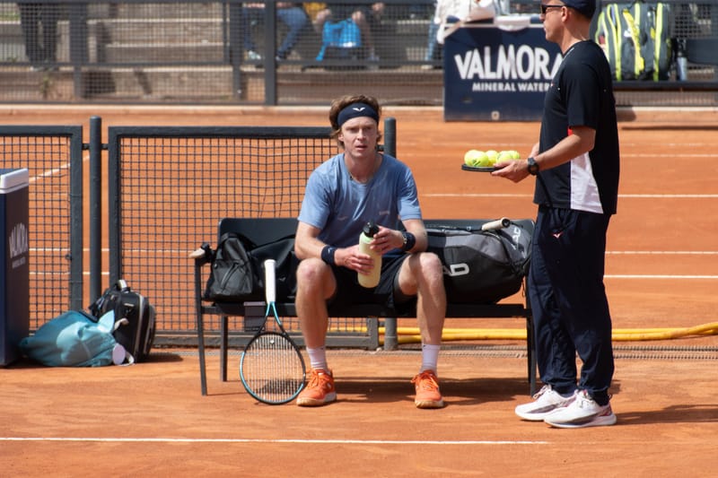 Andrey Rublev - Practice sessions and match at Internazionali di Tennis Roma (Foro Italico)