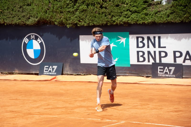 Andrey Rublev - Practice sessions and match at Internazionali di Tennis Roma (Foro Italico)