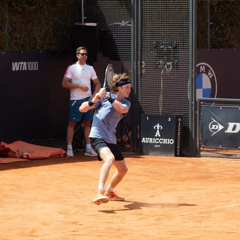 Andrey Rublev - Practice sessions and match at Internazionali di Tennis Roma (Foro Italico)