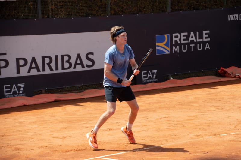 Andrey Rublev - Practice sessions and match at Internazionali di Tennis Roma (Foro Italico)