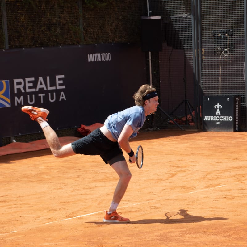 Andrey Rublev - Practice sessions and match at Internazionali di Tennis Roma (Foro Italico)