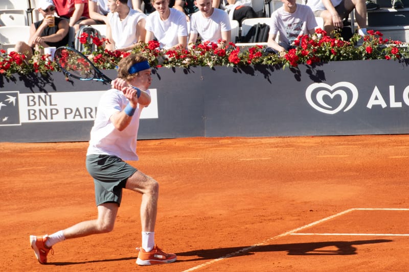 Andrey Rublev - Practice sessions and match at Internazionali di Tennis Roma (Foro Italico)