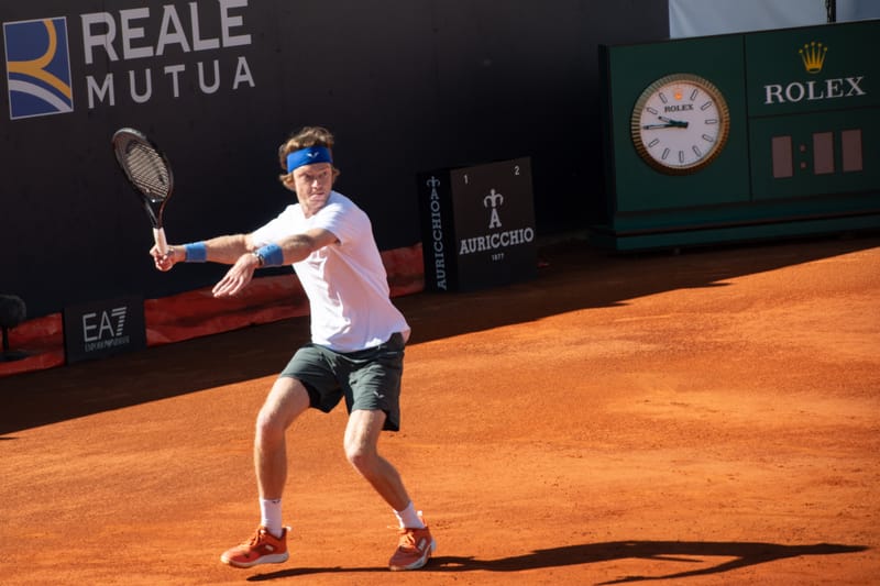 Andrey Rublev - Practice sessions and match at Internazionali di Tennis Roma (Foro Italico)