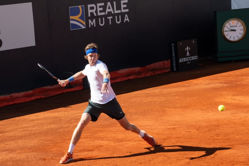 Andrey Rublev - Practice sessions and match at Internazionali di Tennis Roma (Foro Italico)