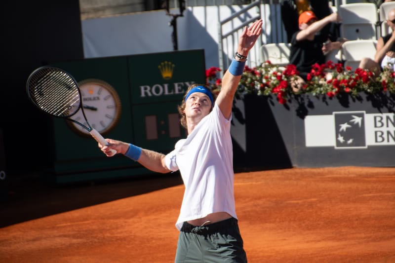 Andrey Rublev - Practice sessions and match at Internazionali di Tennis Roma (Foro Italico)