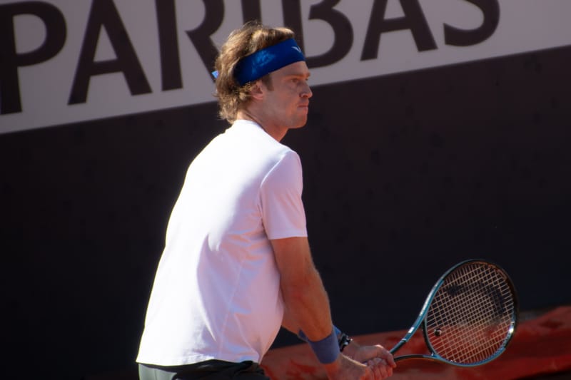 Andrey Rublev - Practice sessions and match at Internazionali di Tennis Roma (Foro Italico)