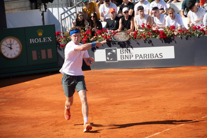 Andrey Rublev - Practice sessions and match at Internazionali di Tennis Roma (Foro Italico)