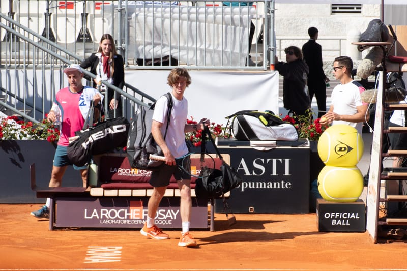 Andrey Rublev - Practice sessions and match at Internazionali di Tennis Roma (Foro Italico)