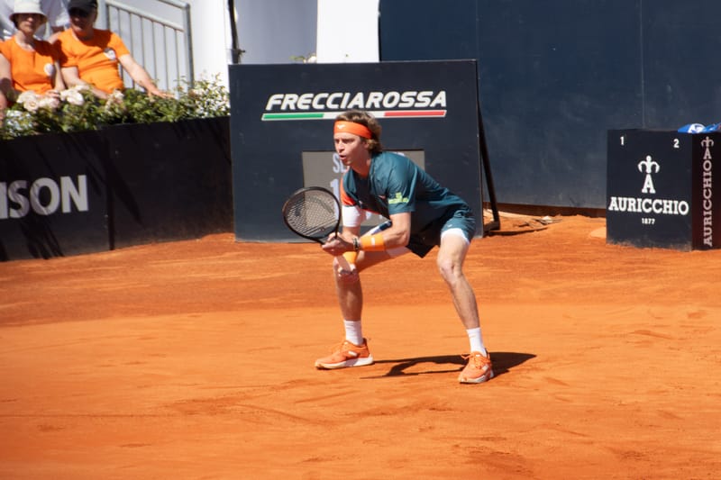 Andrey Rublev - Practice sessions and match at Internazionali di Tennis Roma (Foro Italico)