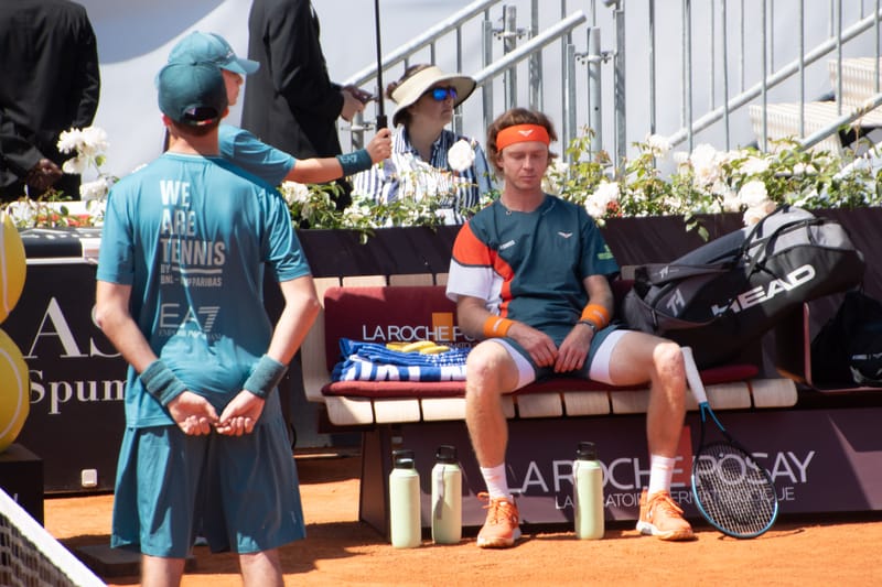 Andrey Rublev - Practice sessions and match at Internazionali di Tennis Roma (Foro Italico)