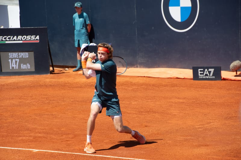 Andrey Rublev - Practice sessions and match at Internazionali di Tennis Roma (Foro Italico)