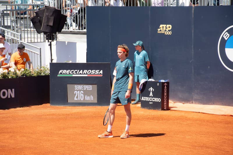 Andrey Rublev - Practice sessions and match at Internazionali di Tennis Roma (Foro Italico)
