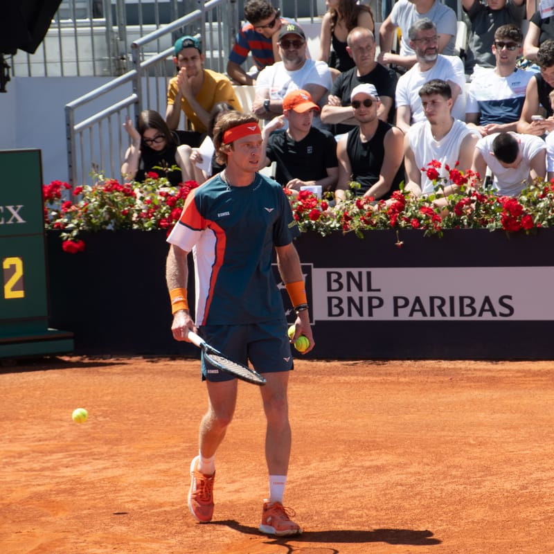 Andrey Rublev - Practice sessions and match at Internazionali di Tennis Roma (Foro Italico)
