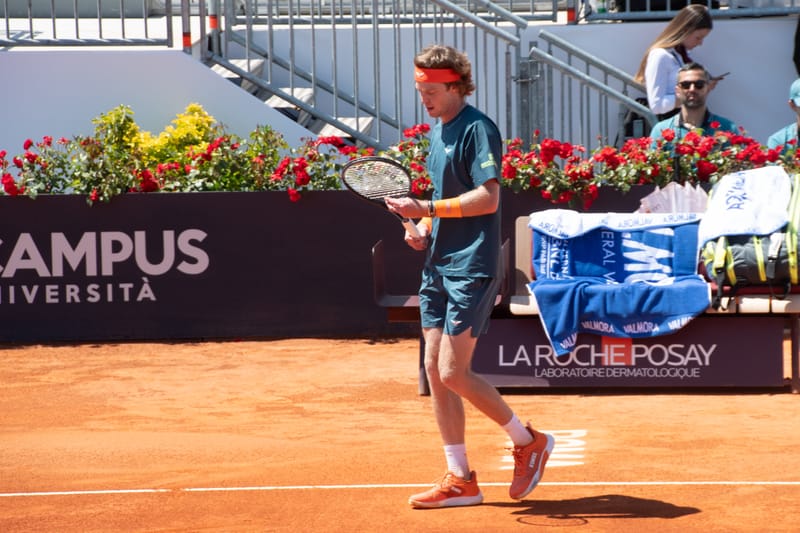 Andrey Rublev - Practice sessions and match at Internazionali di Tennis Roma (Foro Italico)