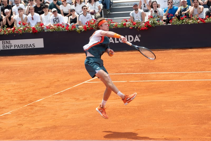 Andrey Rublev - Practice sessions and match at Internazionali di Tennis Roma (Foro Italico)