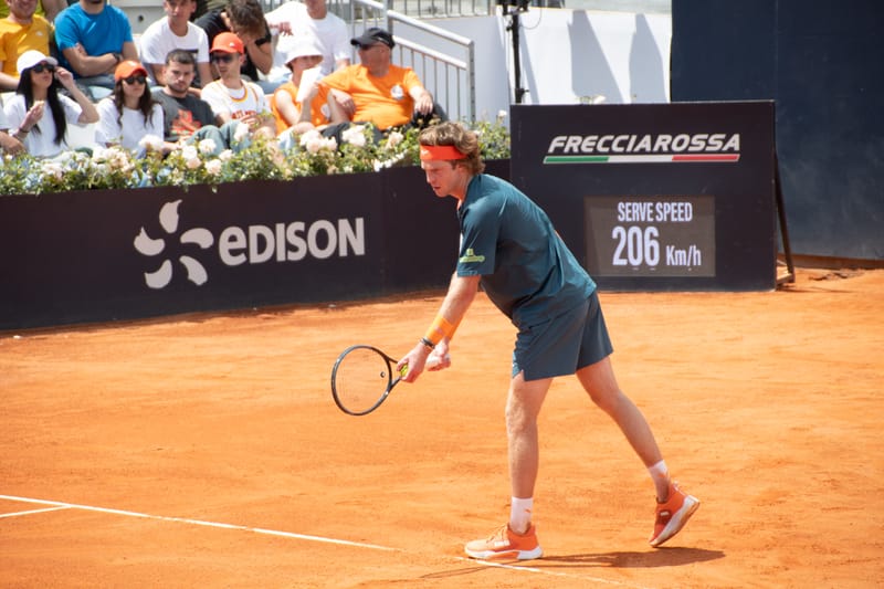 Andrey Rublev - Practice sessions and match at Internazionali di Tennis Roma (Foro Italico)