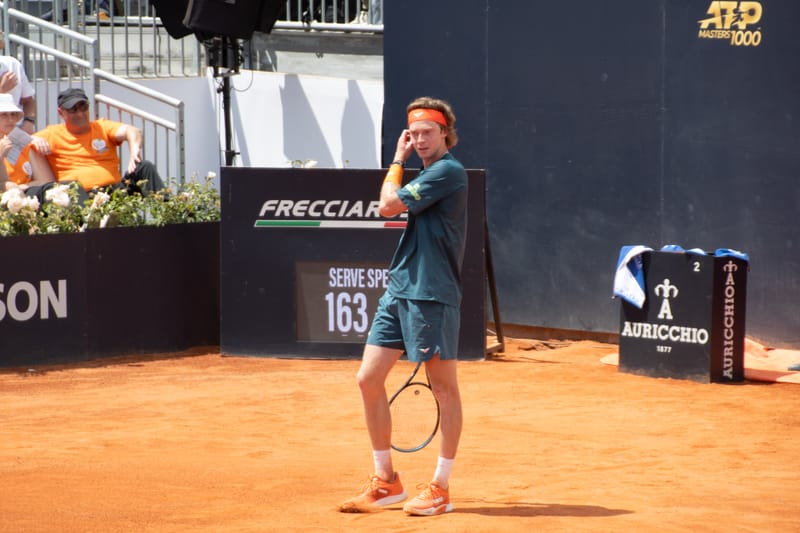 Andrey Rublev - Practice sessions and match at Internazionali di Tennis Roma (Foro Italico)
