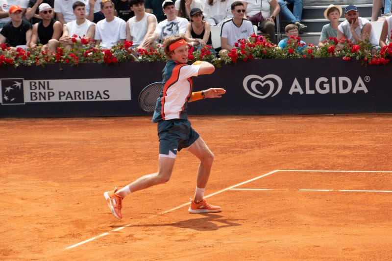 Andrey Rublev - Practice sessions and match at Internazionali di Tennis Roma (Foro Italico)