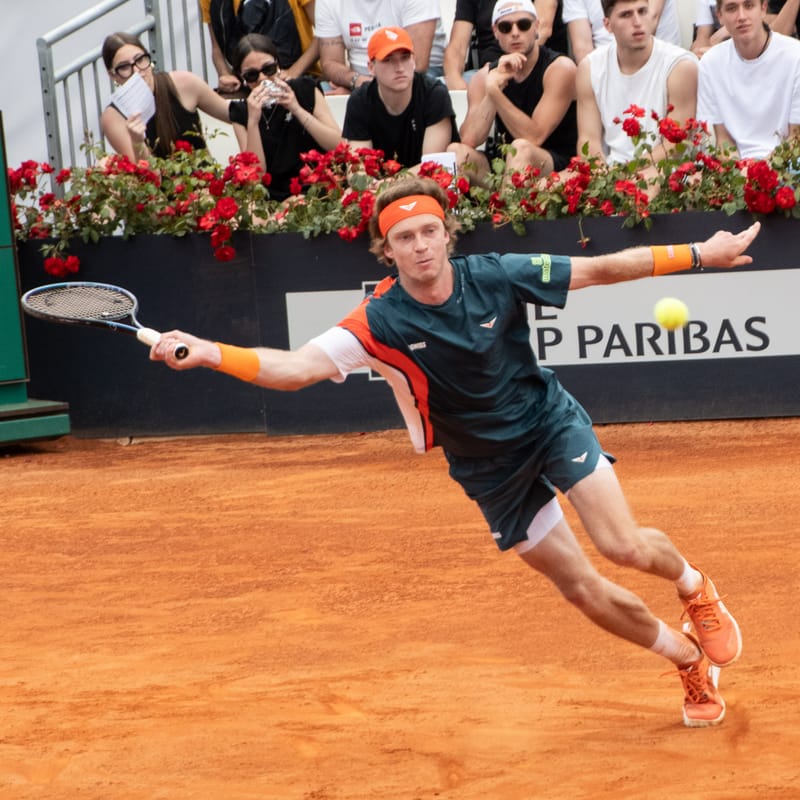 Andrey Rublev - Practice sessions and match at Internazionali di Tennis Roma (Foro Italico)