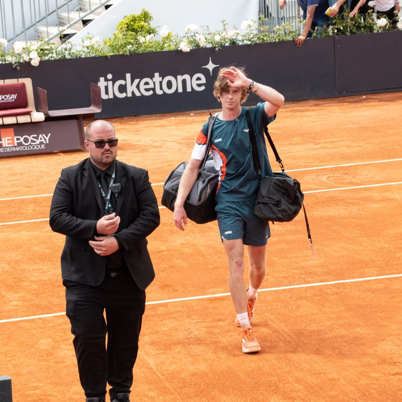 Andrey Rublev - Practice sessions and match at Internazionali di Tennis Roma (Foro Italico)