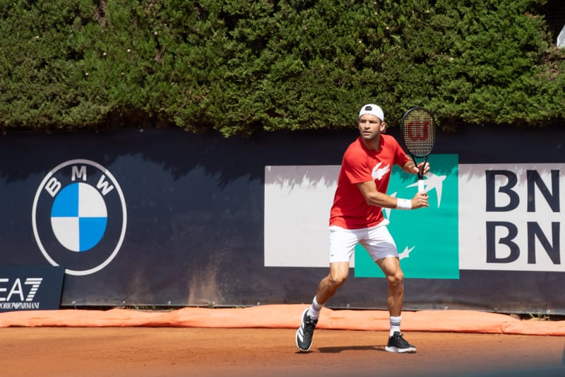 Grigor Dimitrov agli Internazionali di tennis di Roma 2025