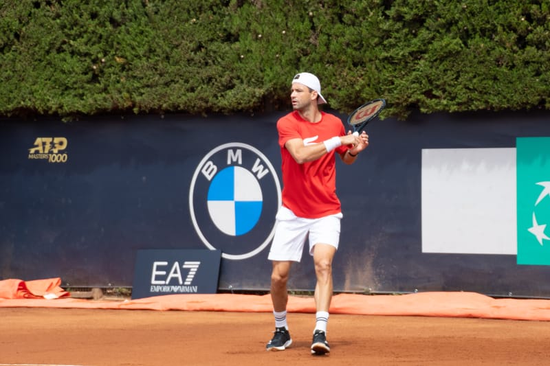 Grigor Dimitrov agli Internazionali di tennis di Roma 2025