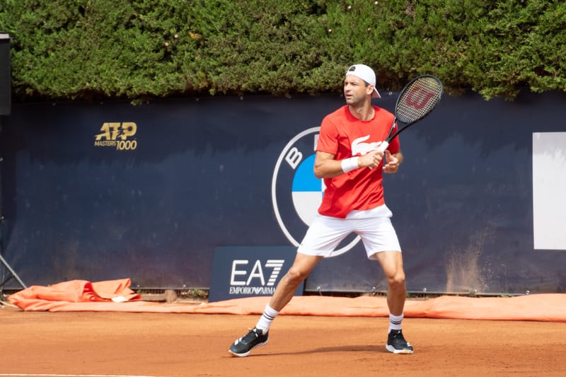 Grigor Dimitrov agli Internazionali di tennis di Roma 2025