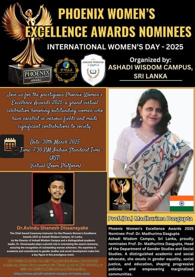Phoenix Women’s Excellence Awards 2025 Nominee: Prof.(Dr.)Madhurima Dasgupta