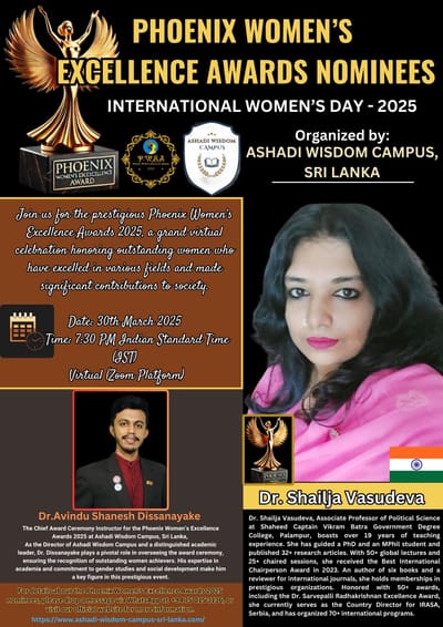 Phoenix Women’s Excellence Award 2025 Nominee: Dr. Shailja Vasudeva