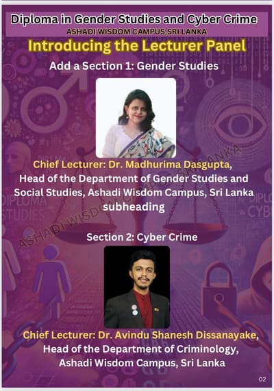 Diploma in Gender Studies and Cyber Crime – Enroll Now! 🌟