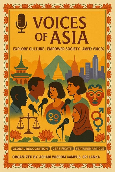 🌏 Voices of Asia: Culture, Society & Change – Your Story, Your Voice, A Global Platform! 🌍