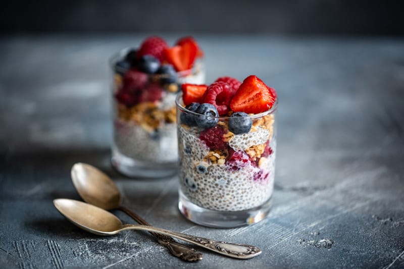 Antioxidant Trail Mix Chia Pudding