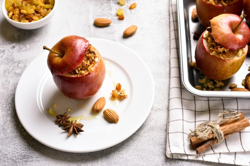 Trail Mix Stuffed Apples