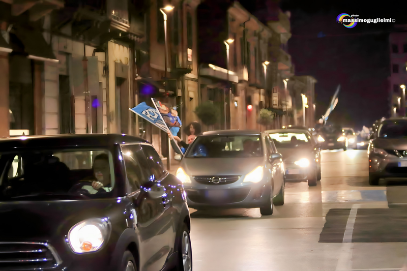 Isernia: festeggiamenti 3° scudetto del Napoli